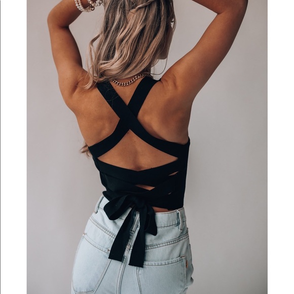 New🔥Heartbreaker Knit Crop Top Wrap Around small - Picture 2 of 3